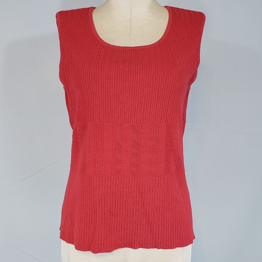 Talbots rust colored sleeveless sweater size Small